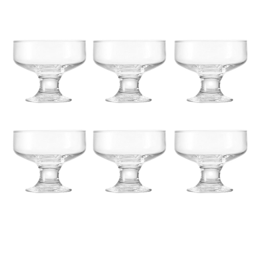 Set 6 Cupe pentru inghetata Koveh, sticla, 190ml