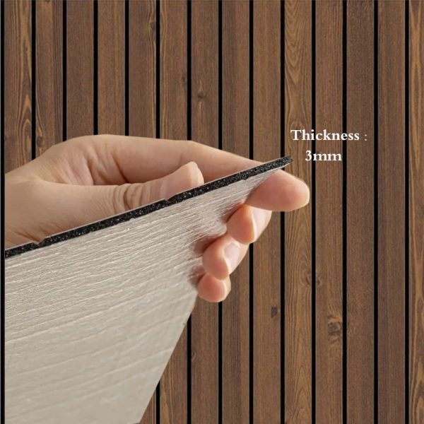 Riflaj/Panou decorativ de perete, efect lemn de stejar deschis/inchis , 60cm*3m