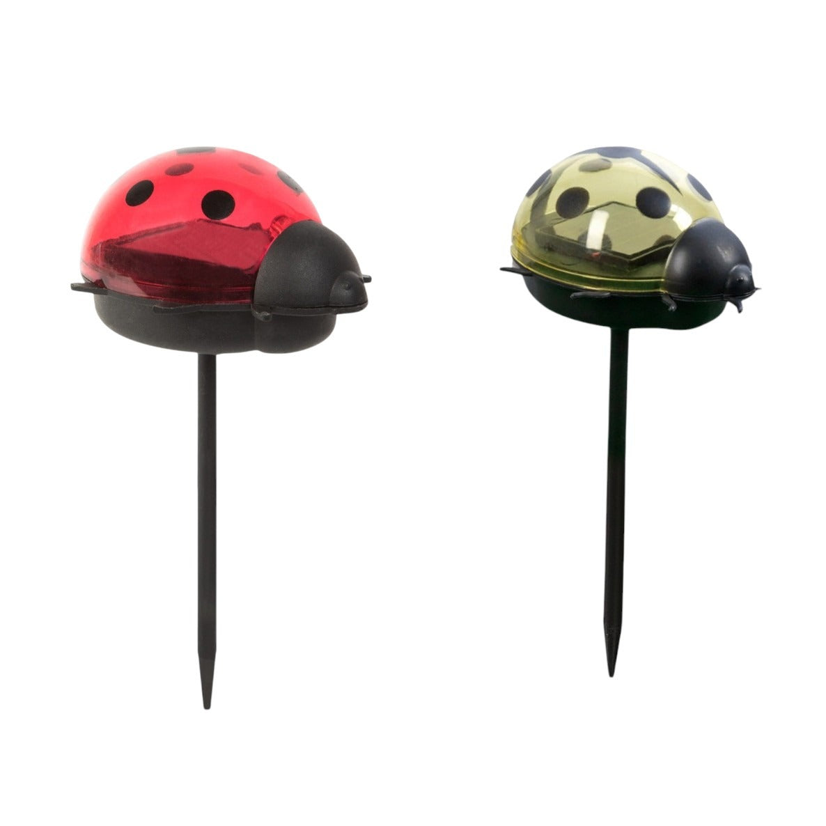 Set de 2 Lampi Solare Buburuza, Rosie si Galbena 15.3 cm