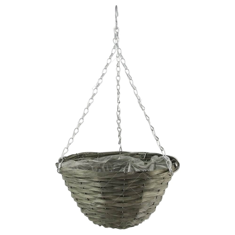 Ghiveci suspendat din bambus 30×15 CM, Gri