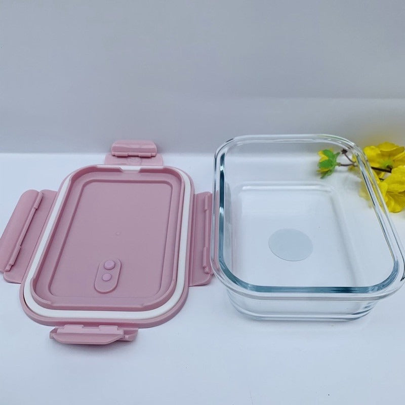 Caserola sticla pentru depozitarea alimentelor cu capac plastic etans