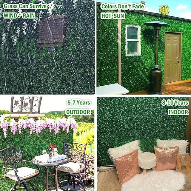 Set Plasa de Catarare +12 Panouri Gazon Artificial 60x40 cm si Prindere