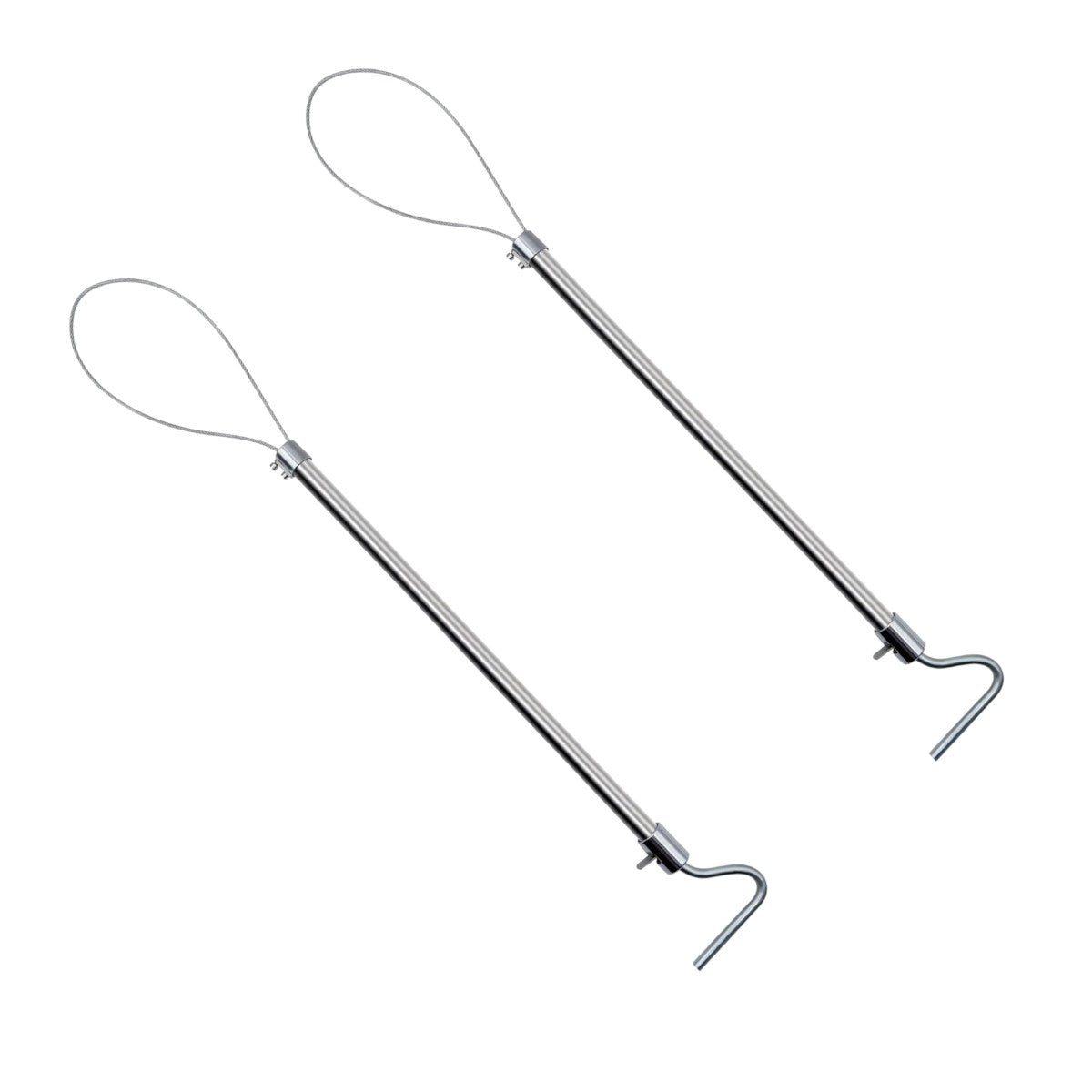 Tija metalica cu lasou autoblocant pentru prins porcul, 60 cm, otel inox