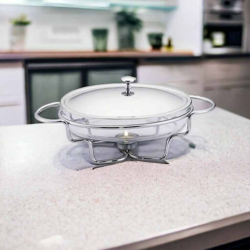 Vas termorezistent cu incalzitor Bohmann, capac si suport inox