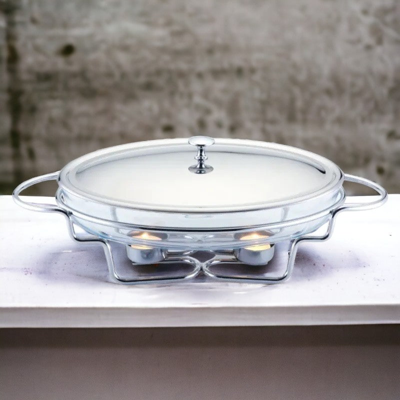 Vas termorezistent cu incalzitor Bohmann, capac si suport inox