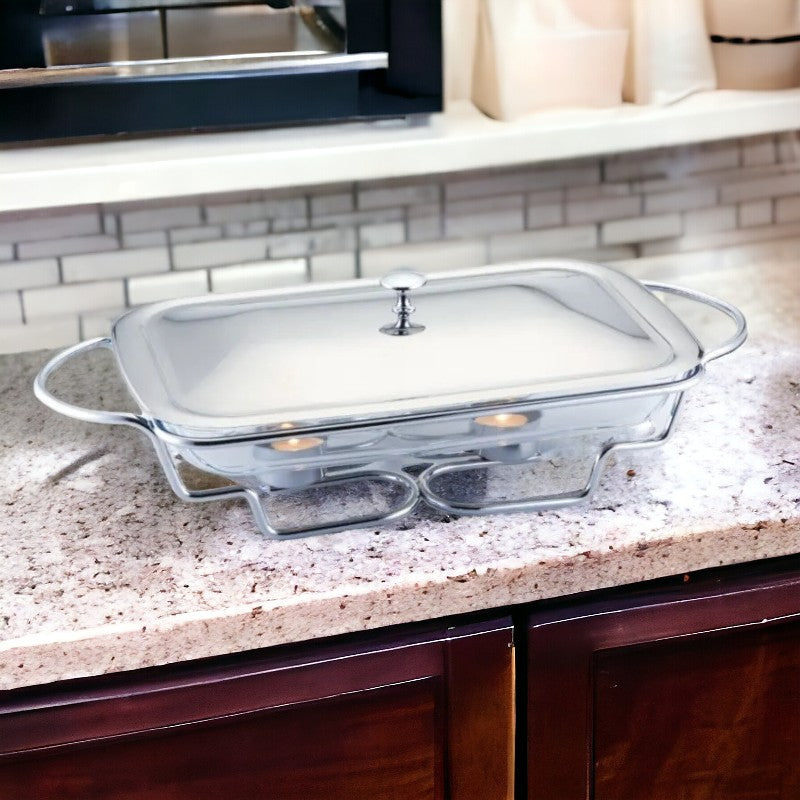 Vas termorezistent cu incalzitor Bohmann, capac si suport inox