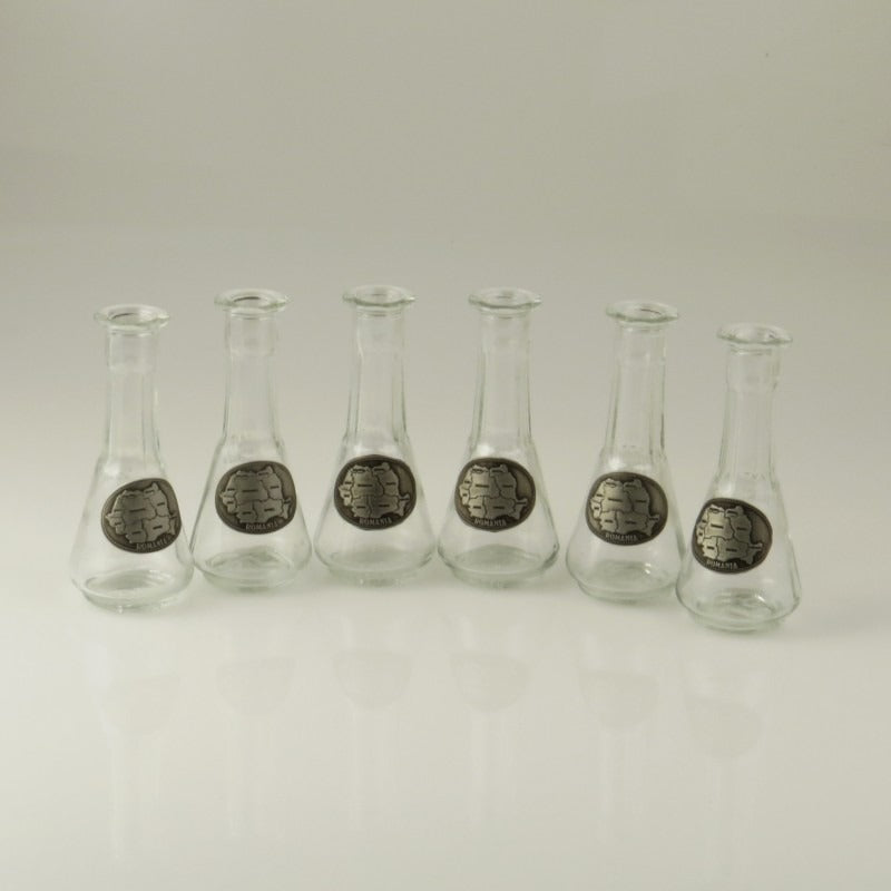 Set 6 x Toi Harta Romaniei, Cinzeaca, transparent, gradat, 50 ml