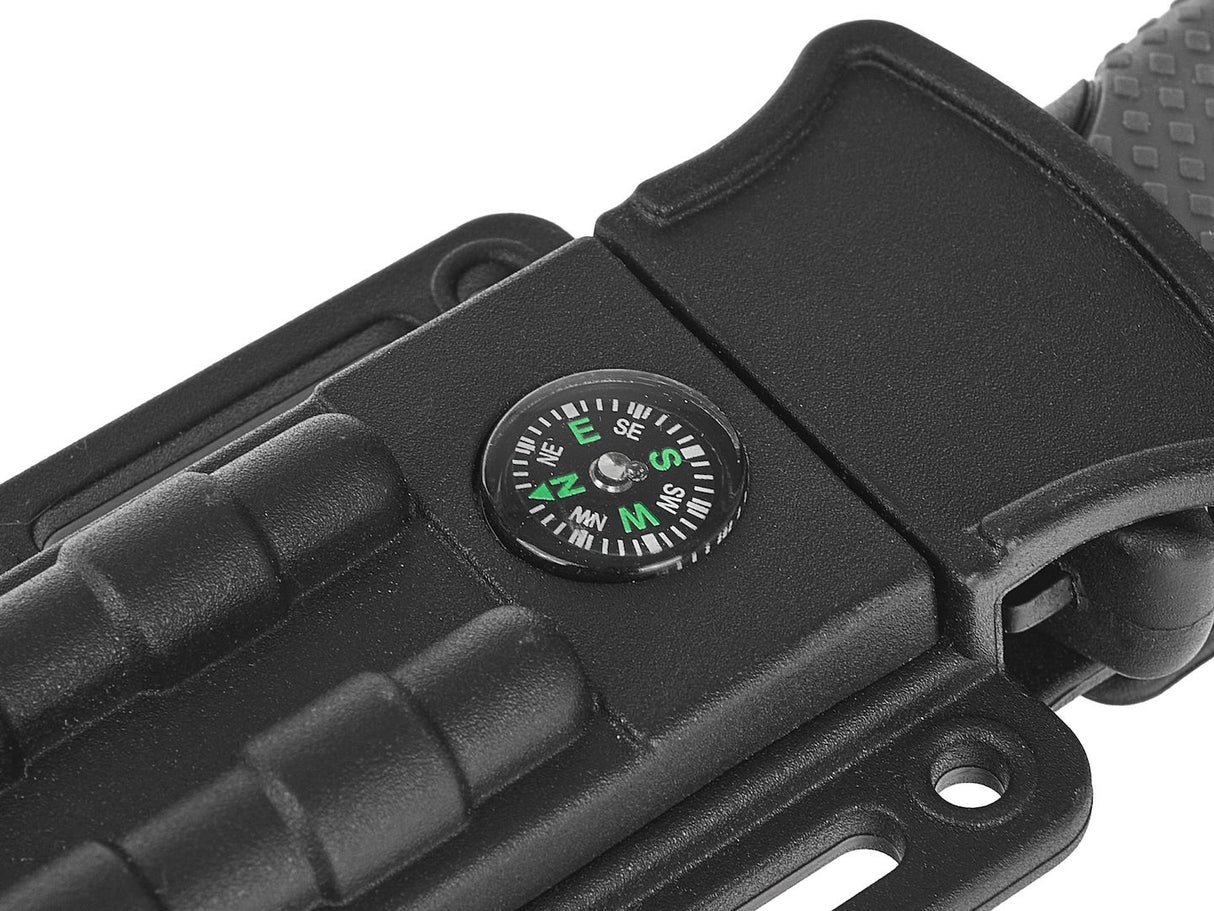 Cutit Vanatoare, Cu busola, Ascutitor cutit, Aprinzator Foc,Fluier , Teaca Protectie