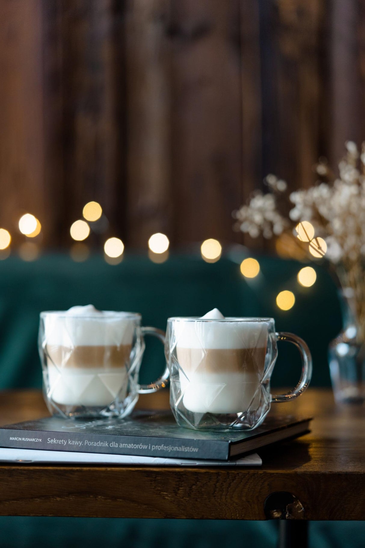 Set de 2 Cani Sticla, Pereti Dubli Termorezistente,model Hexagonal, 330 ml