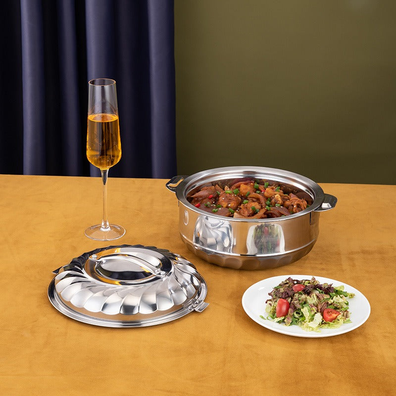 Caserola Termica din Inox, Cu Manere si Capac