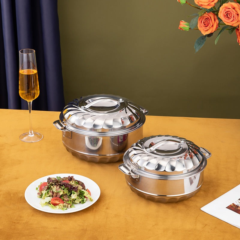 Caserola Termica din Inox, Cu Manere si Capac