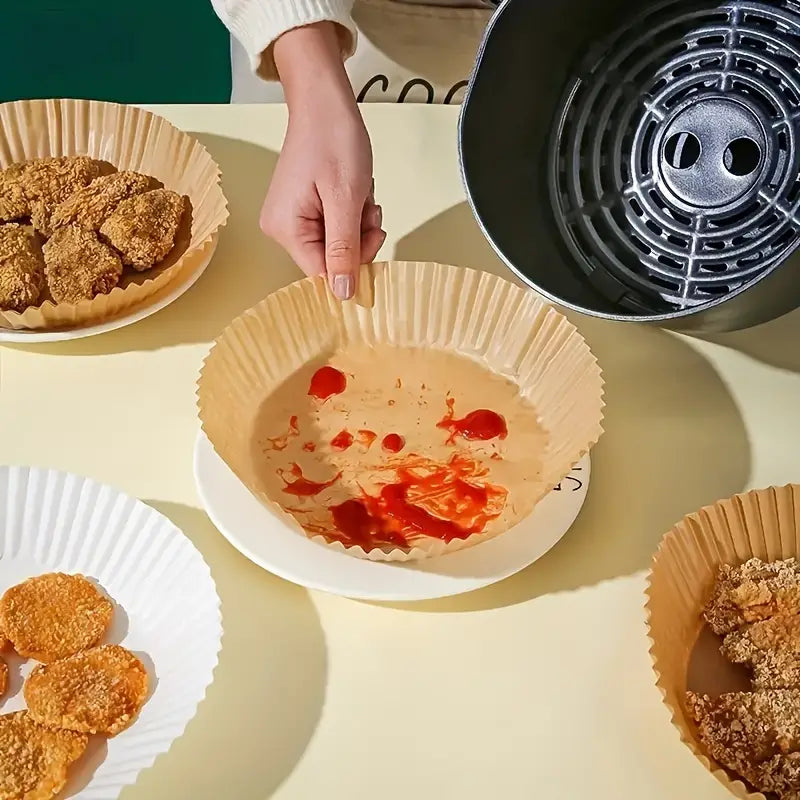 Set 50 bucati Hartie de Copt pentru Friteuza, Air Fryer, 16 x 4.5 cm