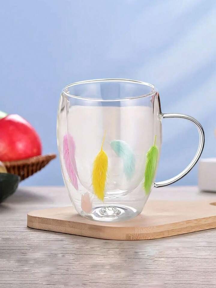 Cana pereti dubli cu Fulgi Colorati in Interior , 340 ml