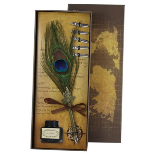 Set Pana de scris/Stilou Vintage 7 piese ,Map