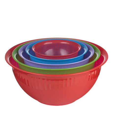 Set 5 Castroane din Plastic, Color Mix, 0.35L/0.75L/1.3L/2.2L/3.4L, mancare, gatit, servire,bucatarie