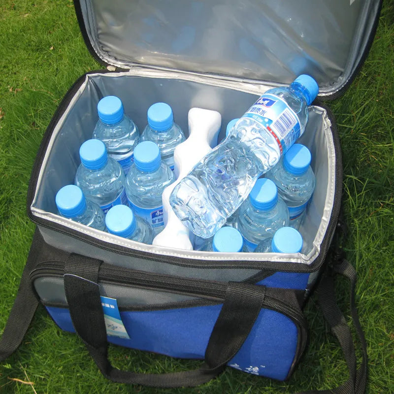 Geanta Termica pentru Alimente si Bauturi, Textil si Aluminiu, 33x23x26 cm