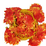 Ghirlanda artificiala, frunze de Artar de Toamna, Galben-Rosu, 180 cm