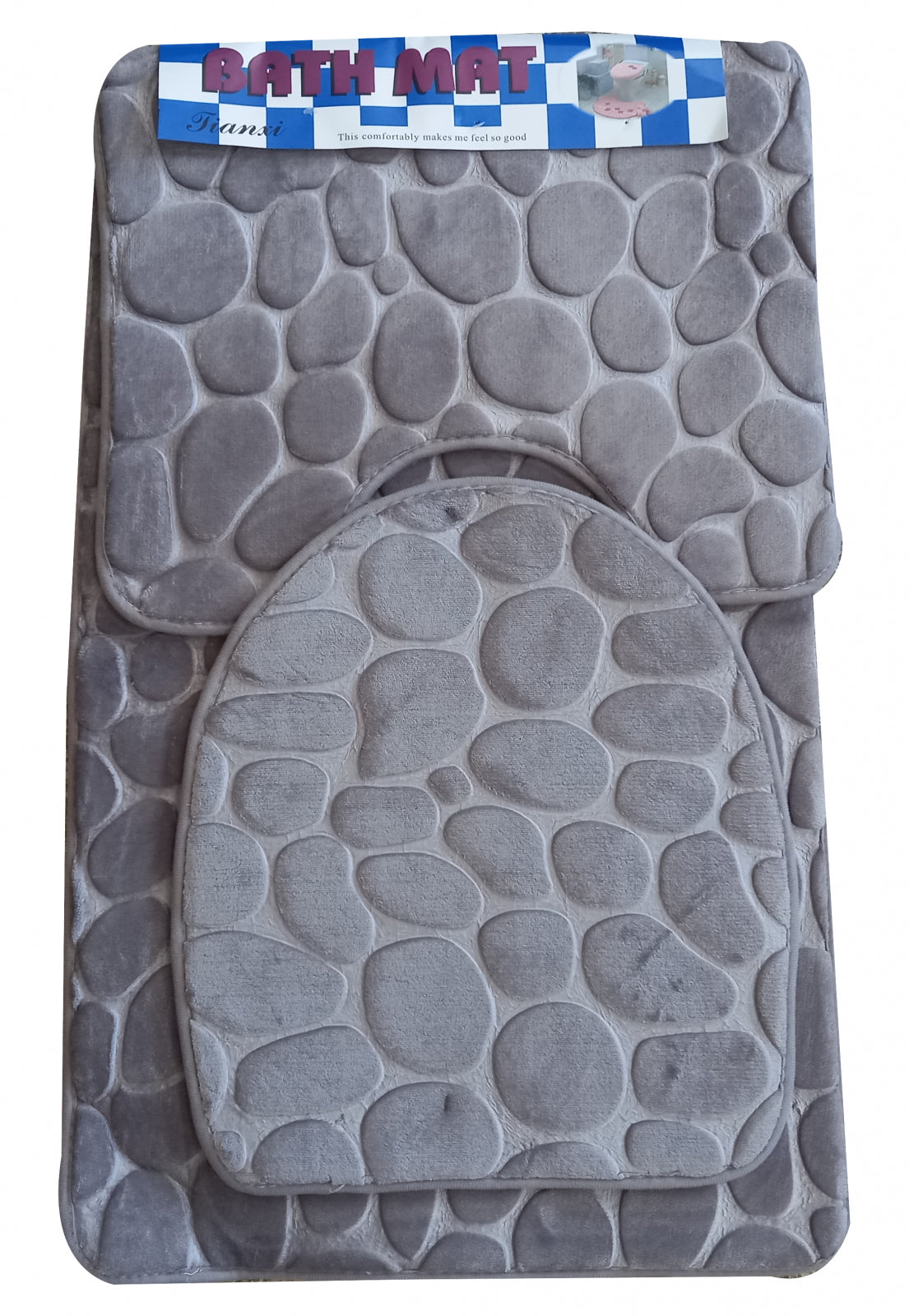 Set 3 covorase pentru baie, Material Textil, 80x50 cm