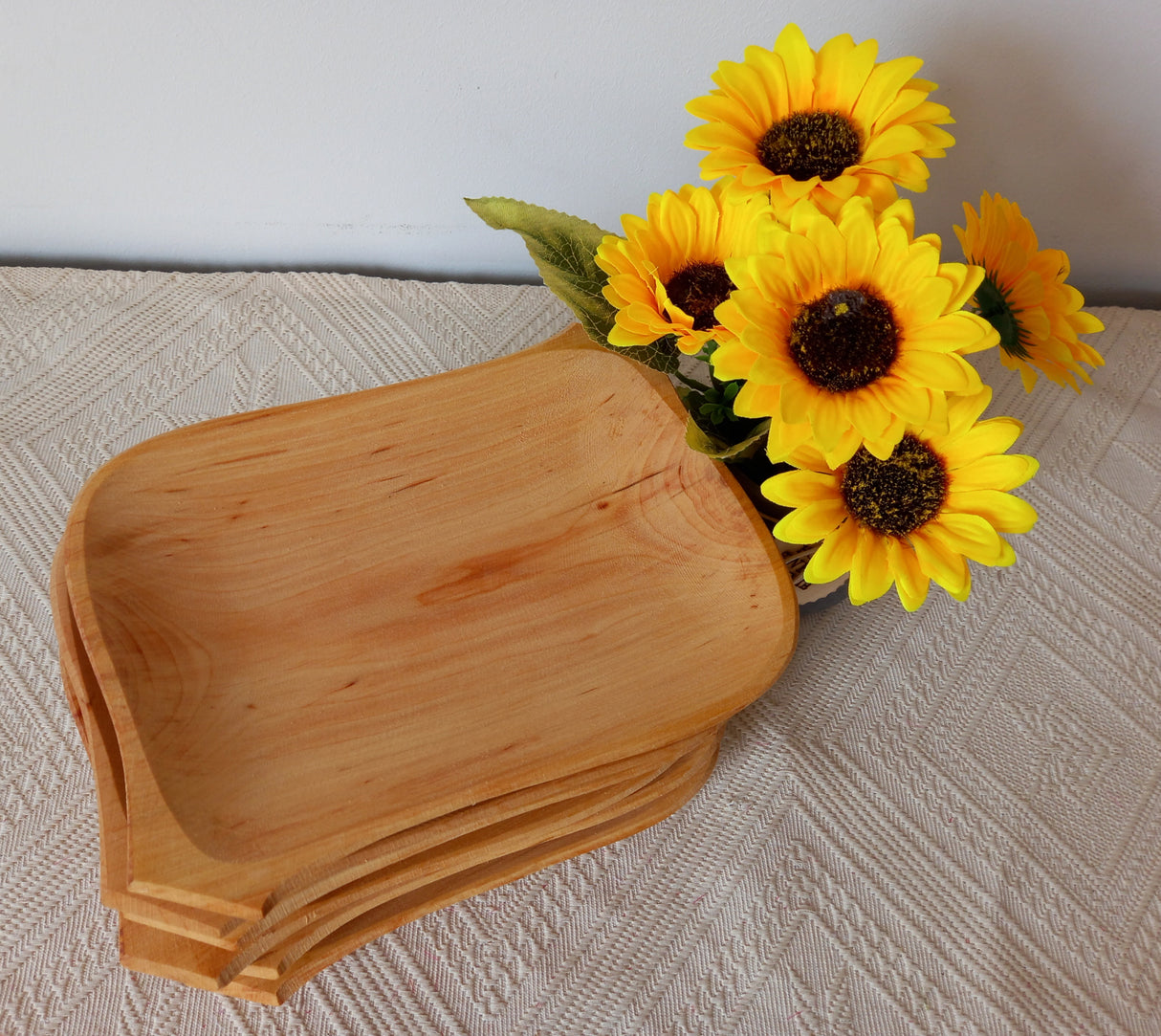 Set 6 farfurii, Lemn de Fag, 23x16 cm