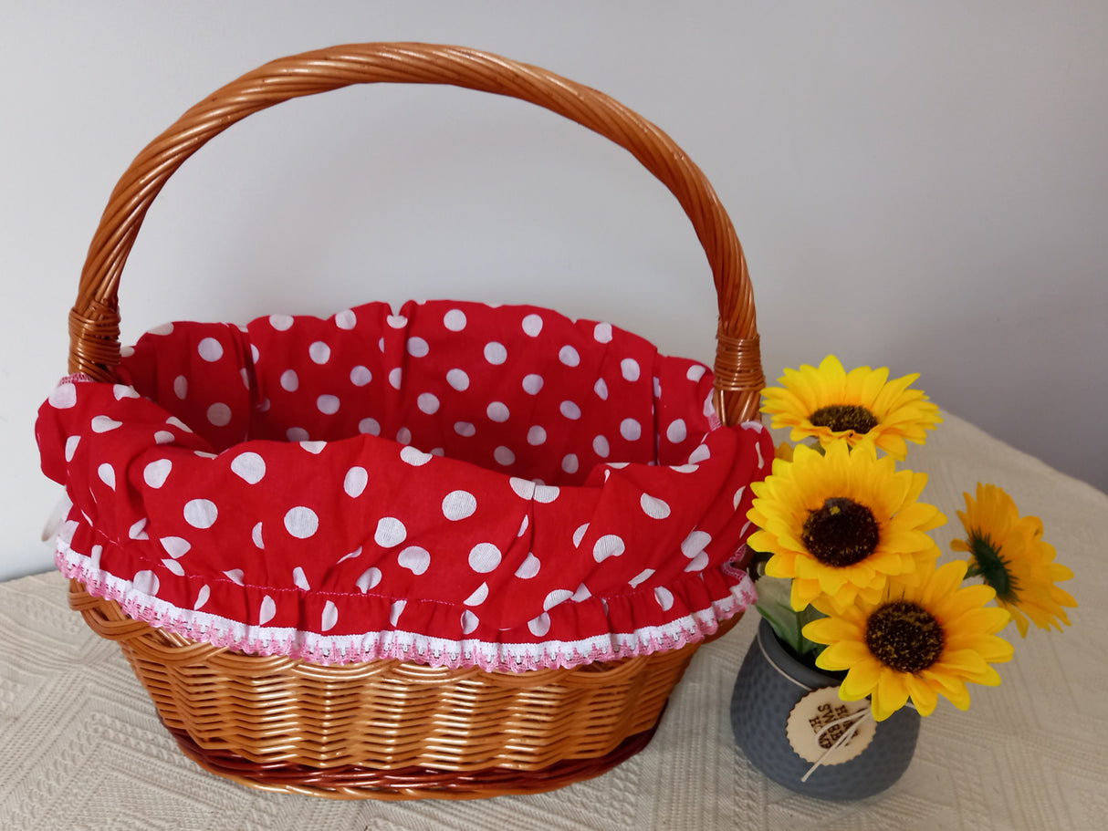 Set cos pentru cumparaturi din Rachita cu husa