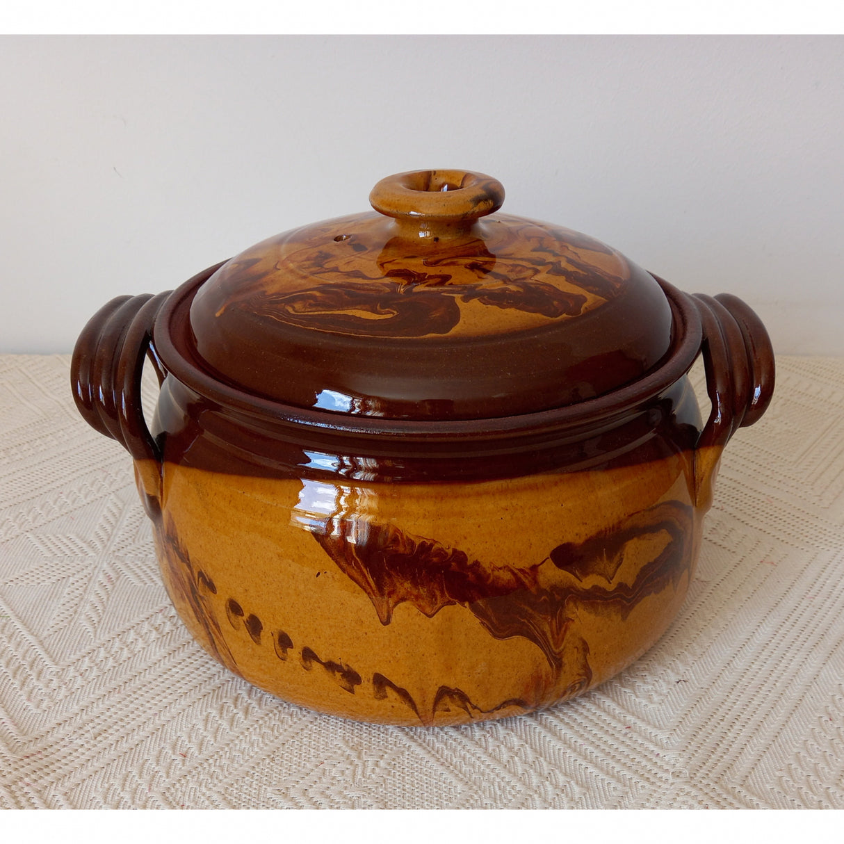 Oala din Lut traditionala pentru Sarmale smaltuita