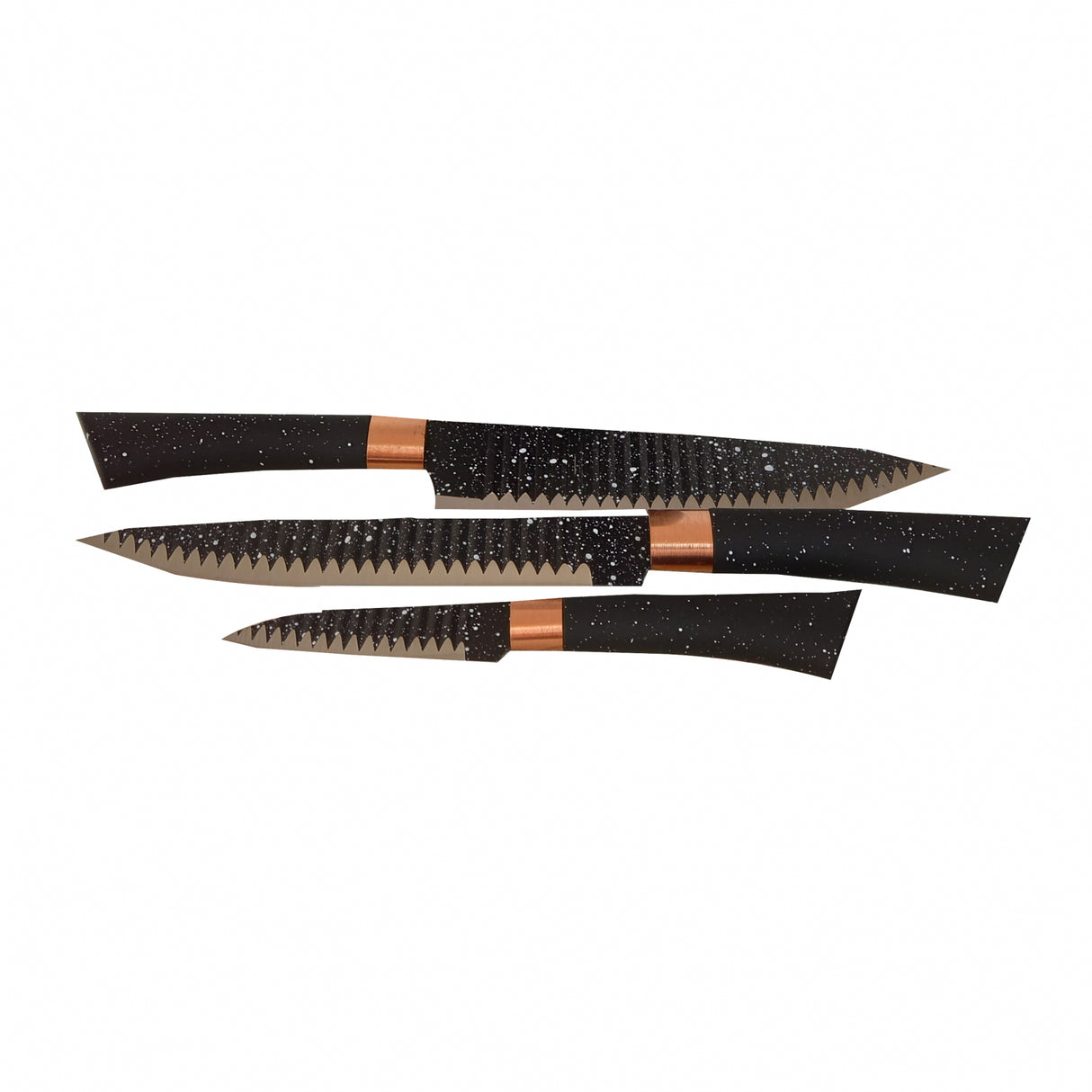 Set - Suport Universal pentru cutite, 23x11cm cu 3 Cutite de Bucatarie