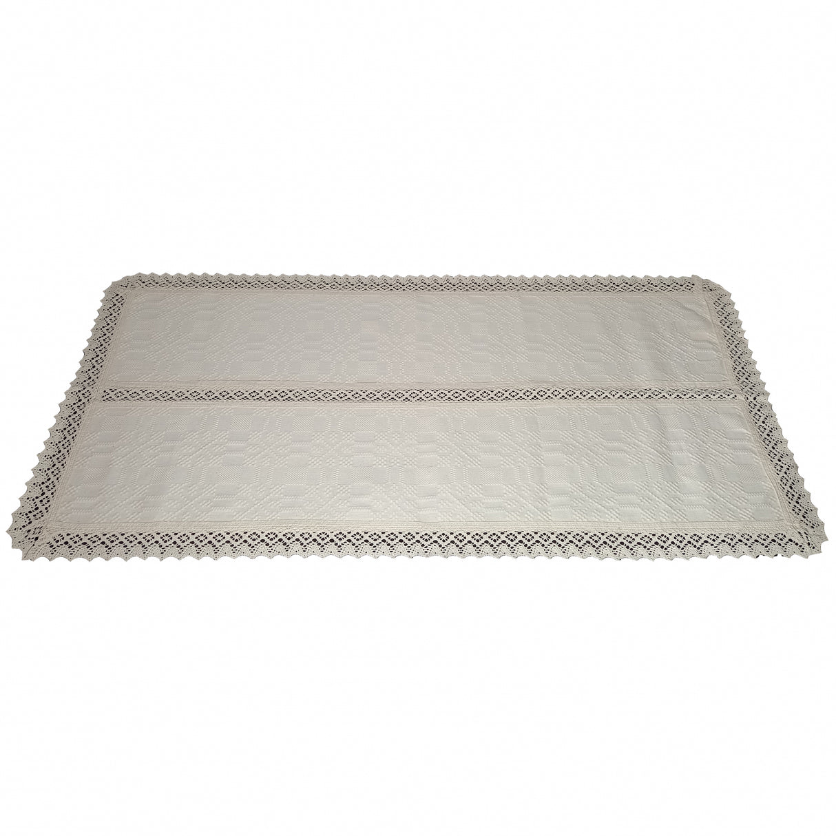 Set Fata de masa din Bumbac cu 4 suporturi pentru farfurie, 95x47cm/55x38cm