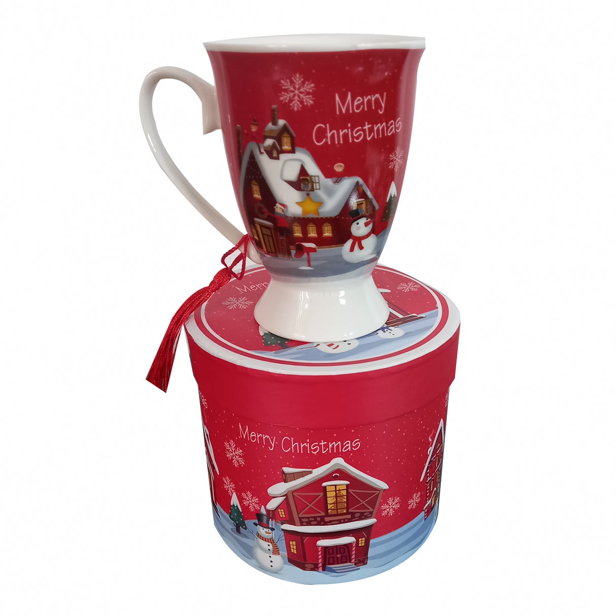 Cana Craciun in cutie, Ceramica, 300 ml