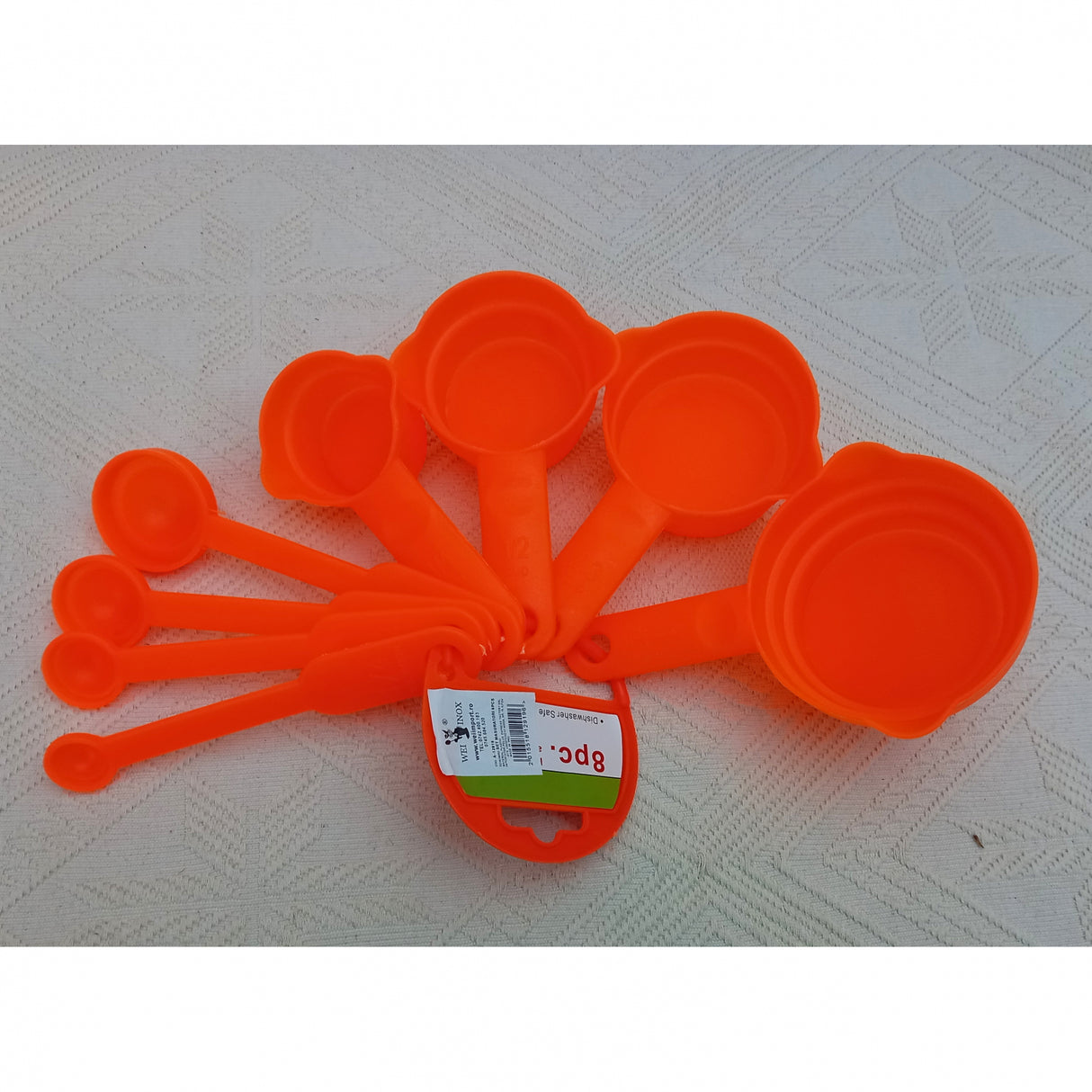 Set 8 Cupe de Masura Condimente, din Plastic, Portocaliu