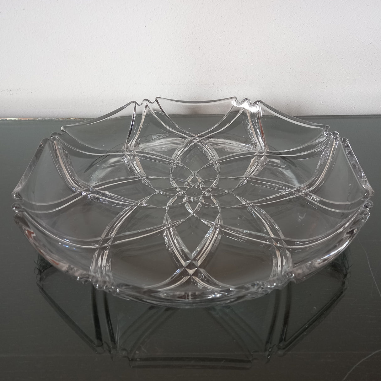 Platou din Sticla, Hexagonal, 18.5 cm
