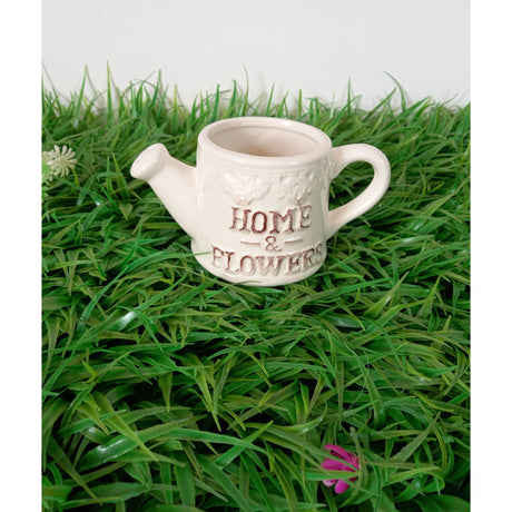 Ghiveci decor, Ceramica, in forma de Stropitoare, 250 ml, 14x8x7 cm – Home & Flowers