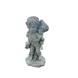 Statueta Decorativa, 2 Copii, Mix de Rasina si Piatra, 50 cm