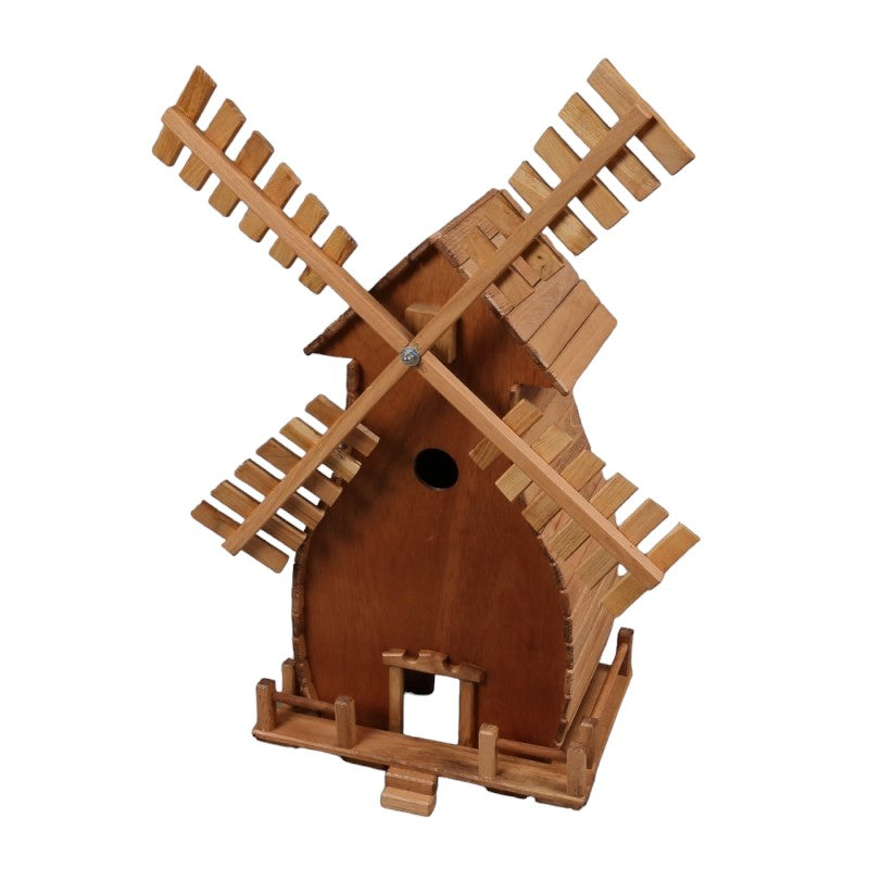 Moara Decorativa de vant din Lemn, 40x30x25 cm
