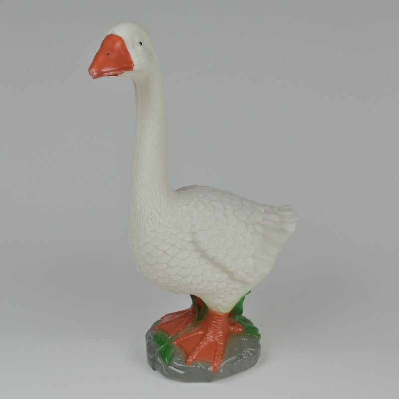 Decoratiune de Gradina din Plastic, model Gasca, culoare Alb , 42.5x14.5 xm