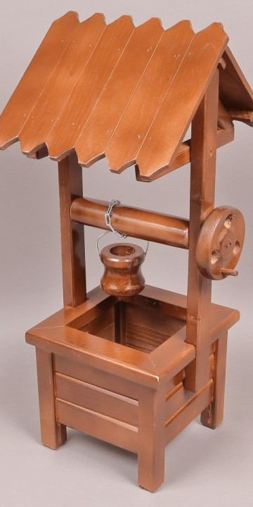 Decoratiune Rustica pentru Gradina, Fantana, Lemn, 65x27x24 cm