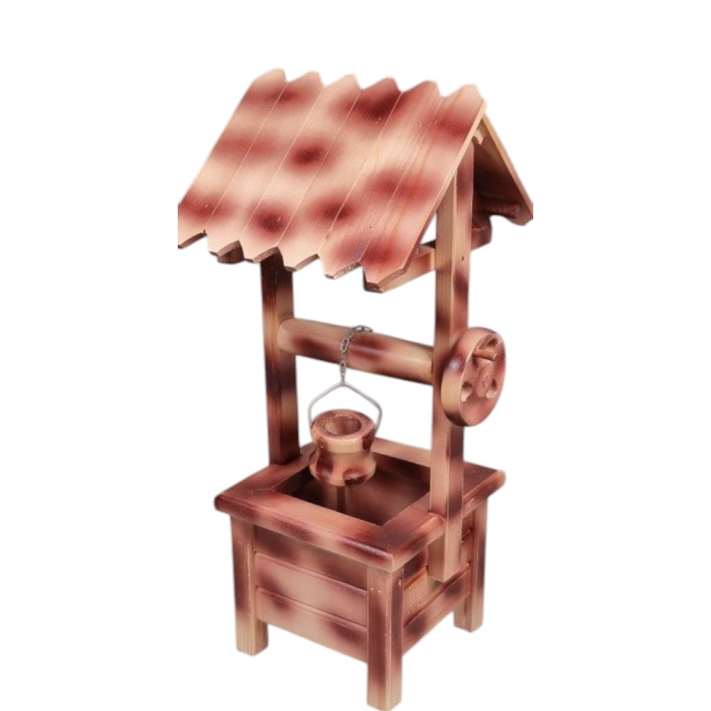 Decoratiune Rustica pentru Gradina, Fantana, Lemn, 90x33x33 cm