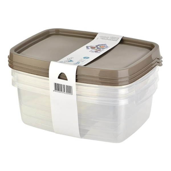Set 3 cutii alimente, plastic ,1.2 l