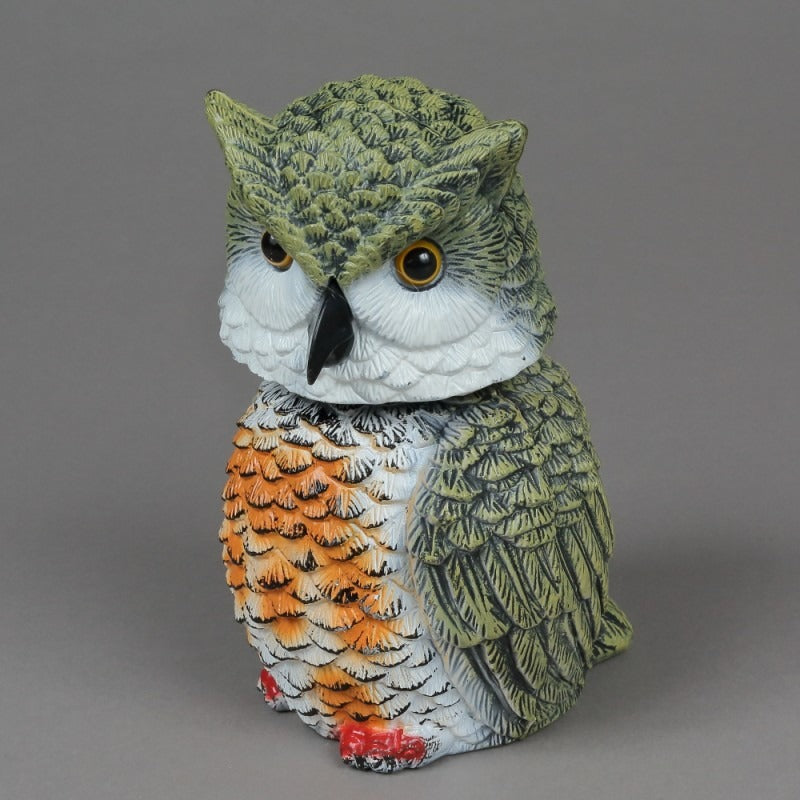 Decoratiune Bufnita cu cap mobil pentru gradina,plastic, 19 cm