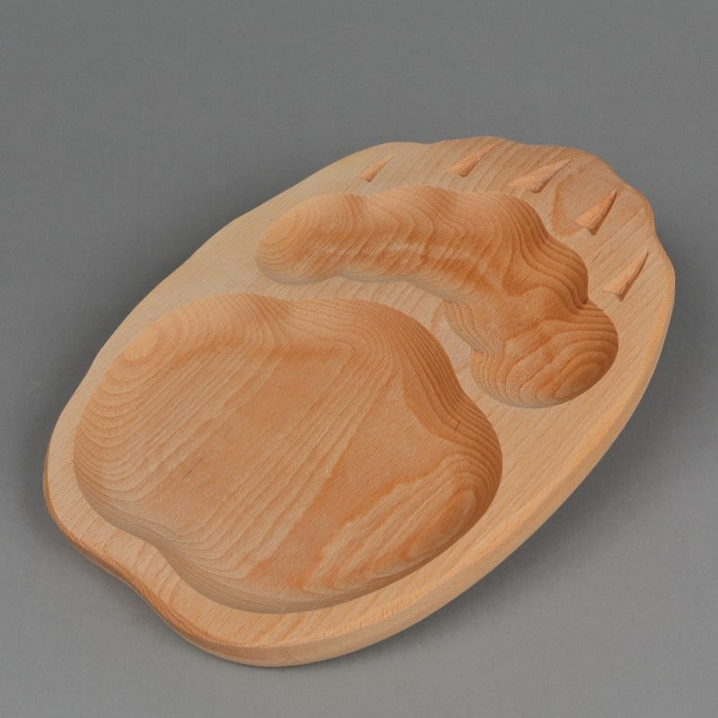 Platou 2 compartimete Urma de Urs, lemn , 30x23 cm