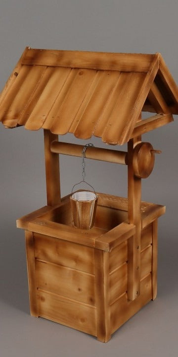 Decoratiune Rustica pentru Gradina, Fantana, Lemn, 90x30x30 cm