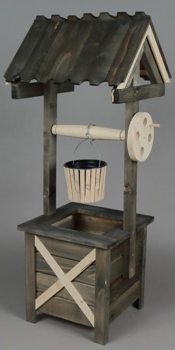 Decoratiune Rustica pentru Gradina, Fantana, Lemn, 90x30x30 cm