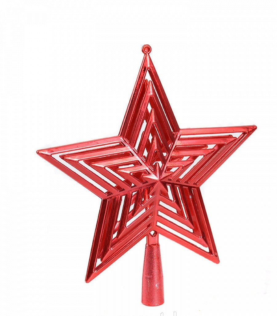 Varf decorativ de brad, Auriu, in forma de Stea