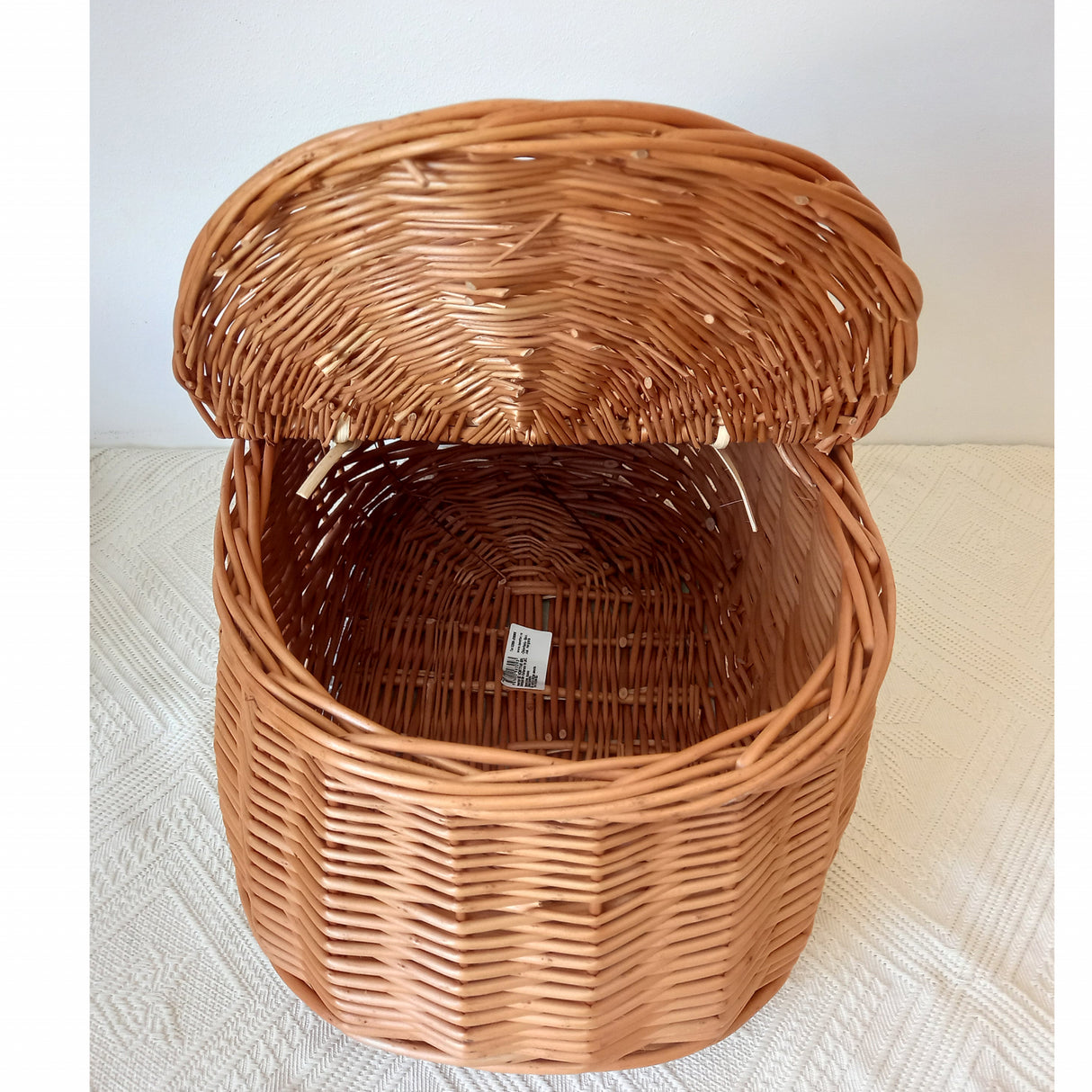 Cos din Rachita pentru Picnic, cu capac Rabatabil, 44x30x24 cm