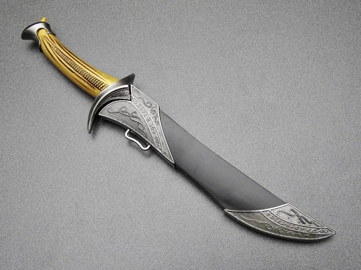 Pumnal Medieval, Maner Corn, 28 cm , 193 g