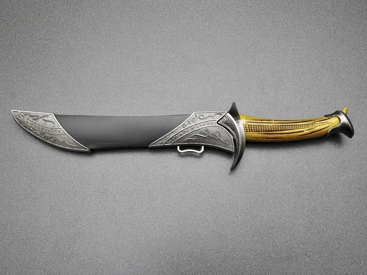 Pumnal Medieval, Maner Corn, 28 cm , 193 g