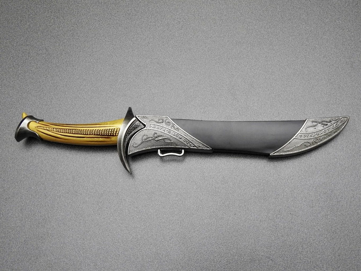 Pumnal Medieval, Maner Corn, 28 cm , 193 g