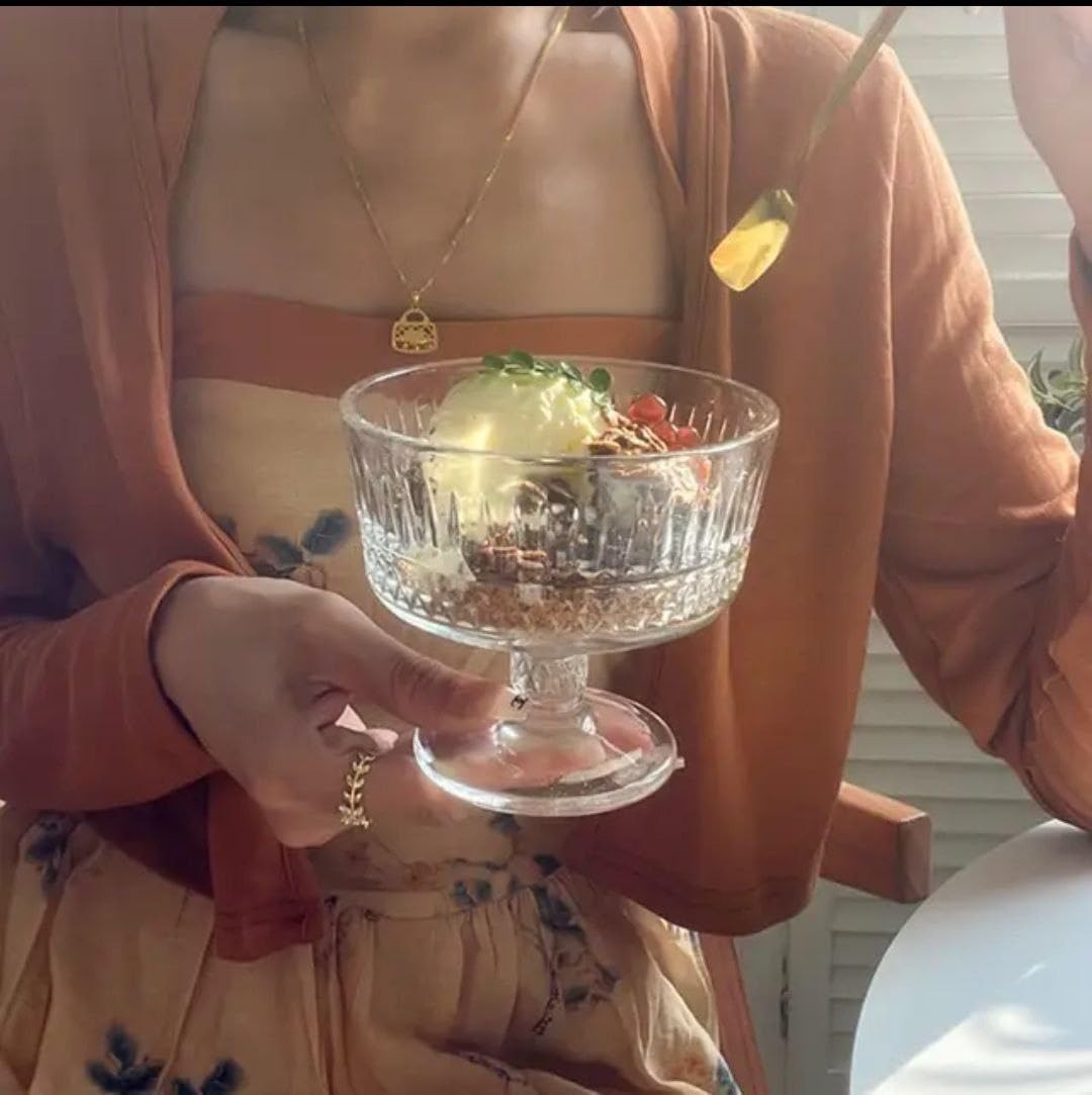 Set de 2 Cupe Inghetata cu picior, 250 ml