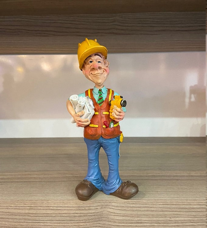 Figurina caricatura amuzanta meserie ,polirasina, 17 cm