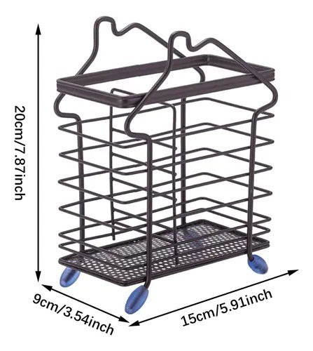 Suport pentru Ustensile de Bucatarie,Metalic - Bronz , 15x20 cm