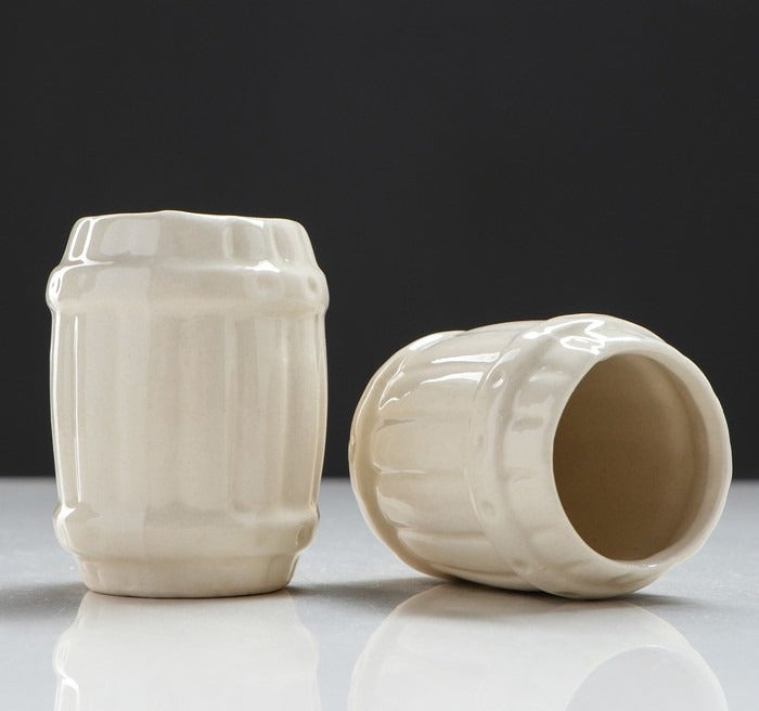 Set servire bautura in forma de Bujie ,ceramica, 1L cu 6 pahare de 75 ml